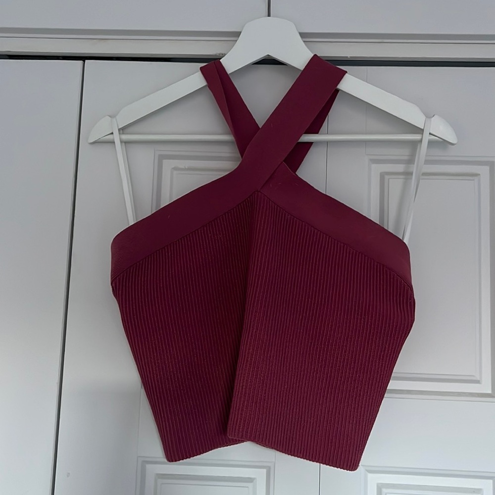 Aritzia Criss Cross Sculpt Knit Tank